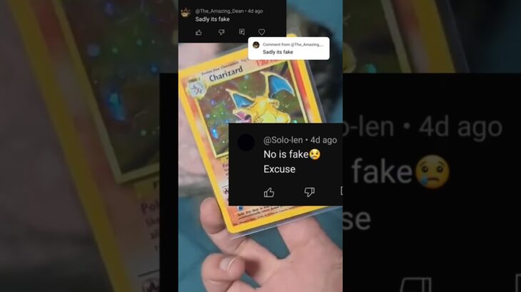 Fake? #pokemon #pokemoncards #pokemontcg #ytshorts #charizard #vintagepokemon #cards #fakecards