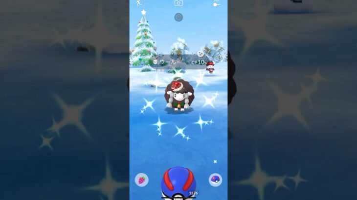 【ポケモンGO】 ウールー（色違い・クリスマスコスチューム） 捕獲動画！！