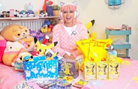 OPENING A BUNCH OF PIKACHU STUFF! And Opening Pokemon Cards!