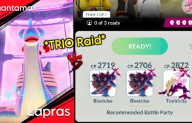 *TRIO* Gigantamax Lapras Raid (Max Battle) Pokemon GO.