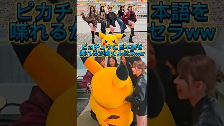 ついにルセラ×ピカチュウ！株式会社ポケモン本社でコラボ！ #lesserafim #宮脇咲良 #shorts #ピカチュウ #ポケポケ #チェウォン #ウンチェ #カズハ #ユンジン #ルセラフィム