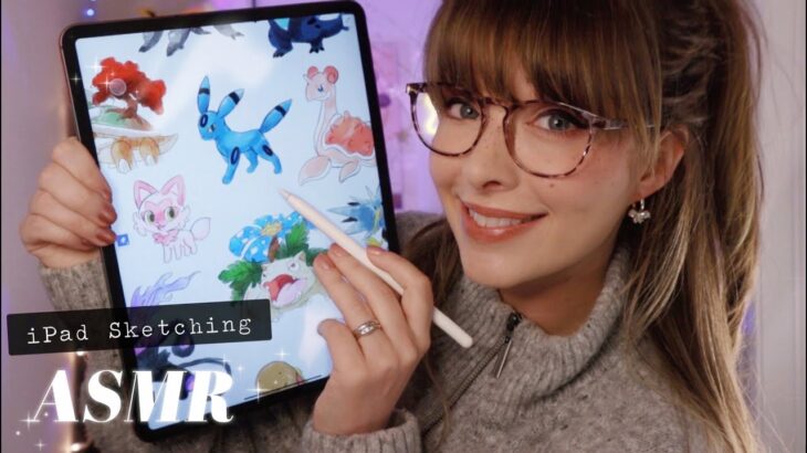 ASMR ✏️ Drawing ☆Your☆ Shiny Pokémon Ideas! ✨ Relaxing iPad Sketching & Doodling to Fall Asleep to!