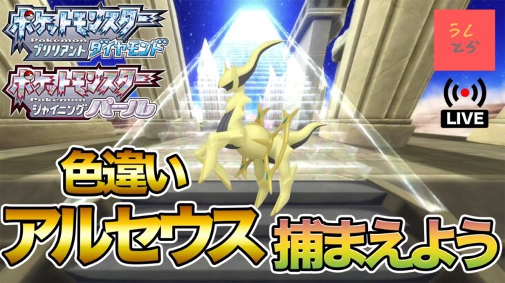 【ポケモンBDSP】色違いアルセウスを捕獲せよ！4096分1の戦い！まったり配信（現在の厳選回数900回）