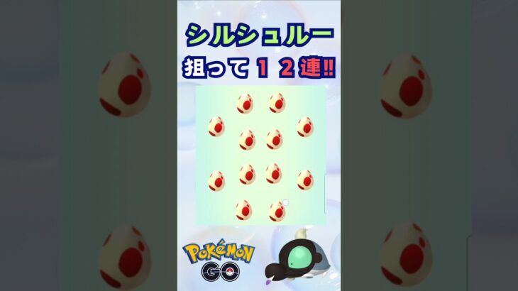 シルシュルー狙って卵孵化１２連！！【ポケモンGO】