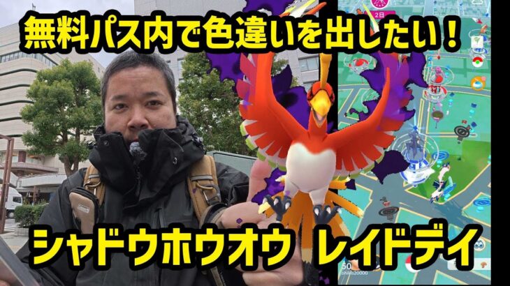 【ポケモンGO】沼はごめんだ！無料パス内で色違いを狙う！シャドウホウオウのレイドデイ