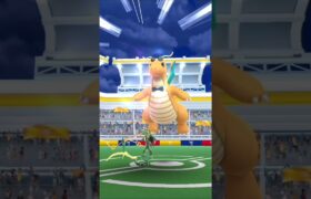 【ポケモンGO】コスチュームカイリューをメガレックウザ１体　通常技のみでソロ討伐！　ポケモンGOレイド　#pokemon  #pokmongo  #shorts