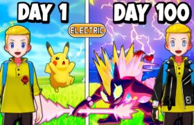 I Spend 100 Day With Only Electric Type Pokemon in Pokemon Sword & Shield [ FULL POKEMON MOVIE ]