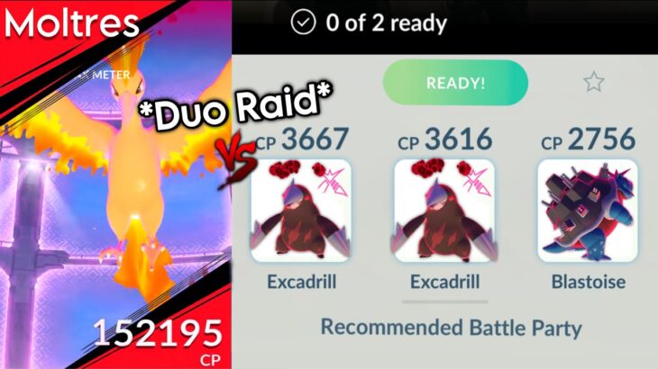 *DUO* DYNAMAX MOLTRES Raid (without Max Mushroom) in Pokemon GO.