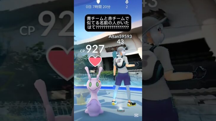 【ポケモンGO】青チームと赤チームで似てる名前の人がいた。はて？？？