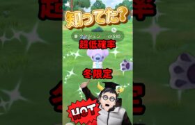 【ポケモンGO】冬限定！激レア！超低確率！色違いクマシュンの進化を公開！ #pokemongo #クマシュン #shorts