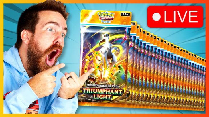 Opening 100+ *NEW* Triumphant Light Packs LIVE!!! – Pokémon TCG Pocket