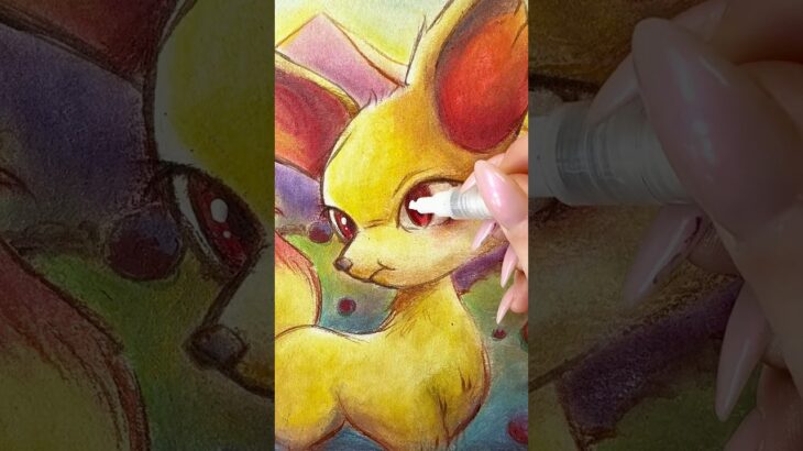 PINTANDO un 🔥POKÉMON🔥 con MAQUILLAJE INFANTIL💄 (SALE MUY MAL🤢)⚠️ #pokemon #dibujo