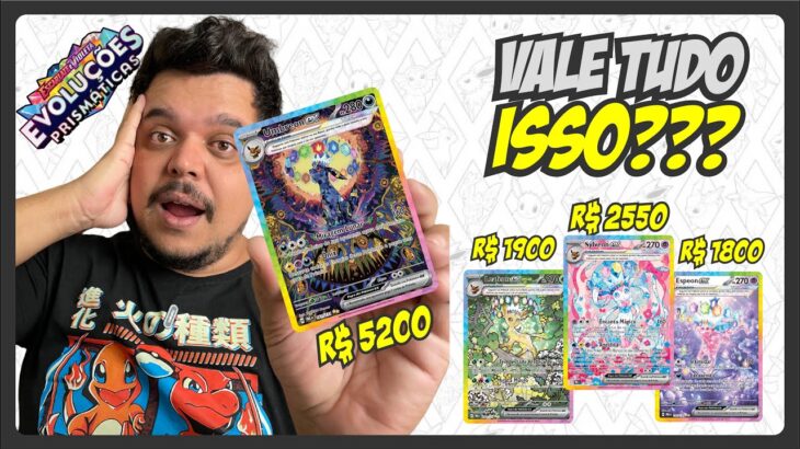 SERÁ que VALE tudo ISSO? As 10 CARTAS mais CARAS de EVOLUÇÕES PRISMÁTICAS | Cartas Pokémon TCG