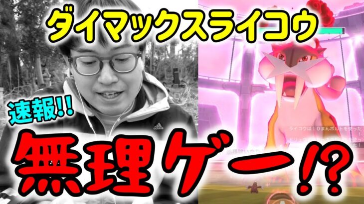 【ポケモンGO】過去断トツで無理ゲー!?ダイマックスライコウ１人討伐に挑戦！