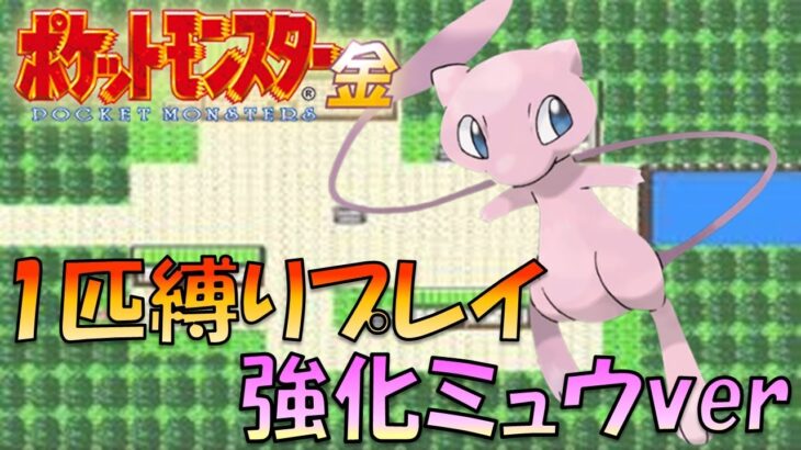 【ポケモン金銀】Lv3のミュウから旅をしてジョウトを蹂躙するポケモン1匹縛りプレイ!!強化ミュウver【ゲーム実況】【縛りプレイ】