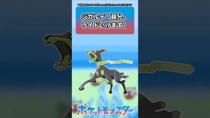 ジガルデ「自分、ライドいけます」に対するトレーナーの反応集   #ポケモンza