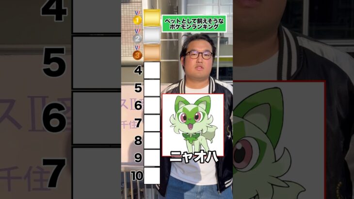 ペットとして飼えそうなポケモンランキング！#ポケモン #ランキング #shorts