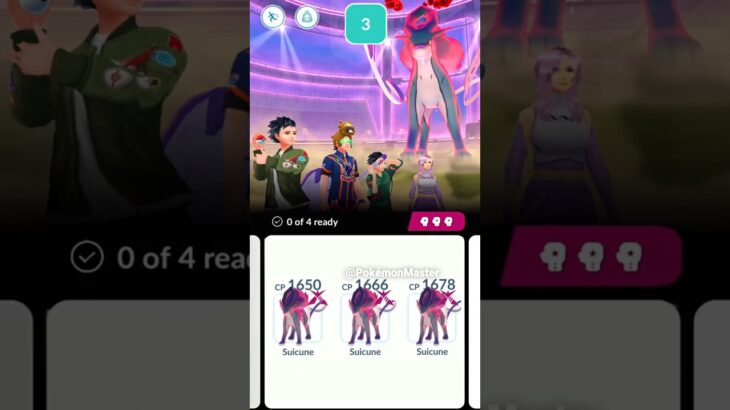 using Triple Dynamax Suicune team in Pokemon GO.