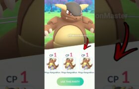 using Triple LvL 1 Mega Kangaroo 🦘 in Pokemon GO.